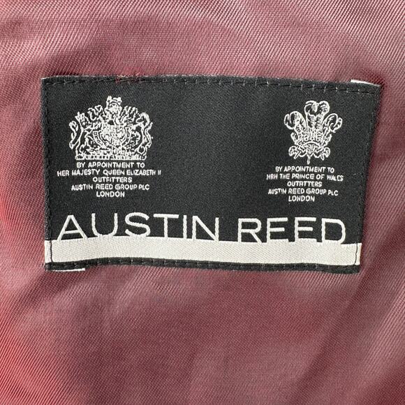 Austin Reed Charcoal Gray Single Breasted Notched Lapel Overcoat Size 44 Regular - Picture 9 of 9